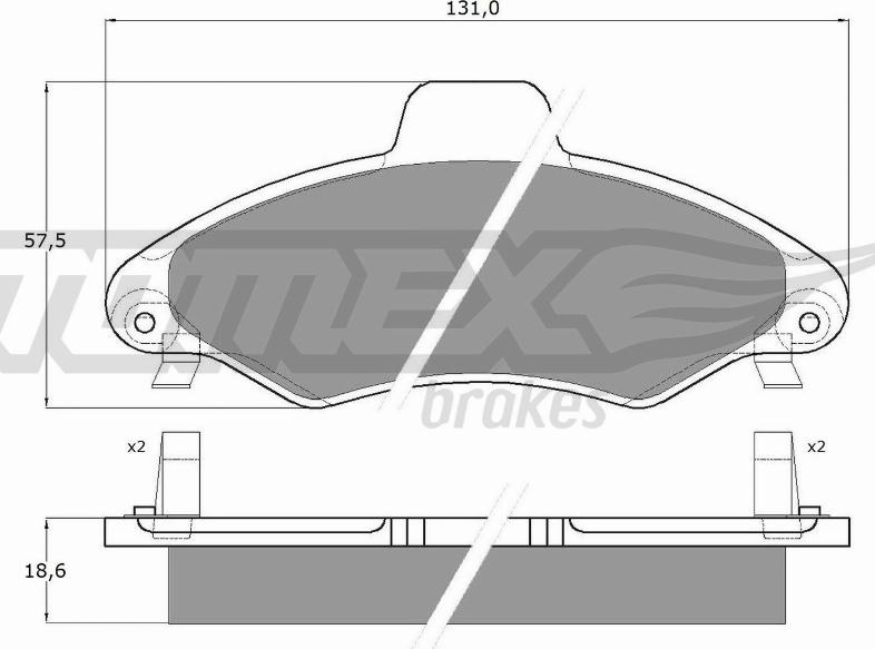 TOMEX brakes TX 10-821 - Set placute frana,frana disc www.parts5.com