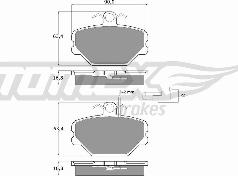 TOMEX brakes TX 10-392 - Sada brzdových destiček, kotoučová brzda www.parts5.com