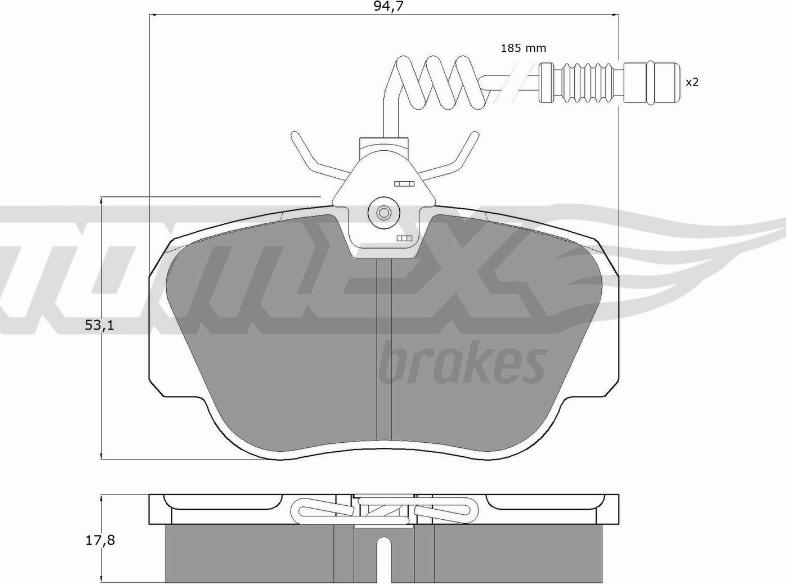 TOMEX brakes TX 10-381 - Fékbetétkészlet, tárcsafék www.parts5.com