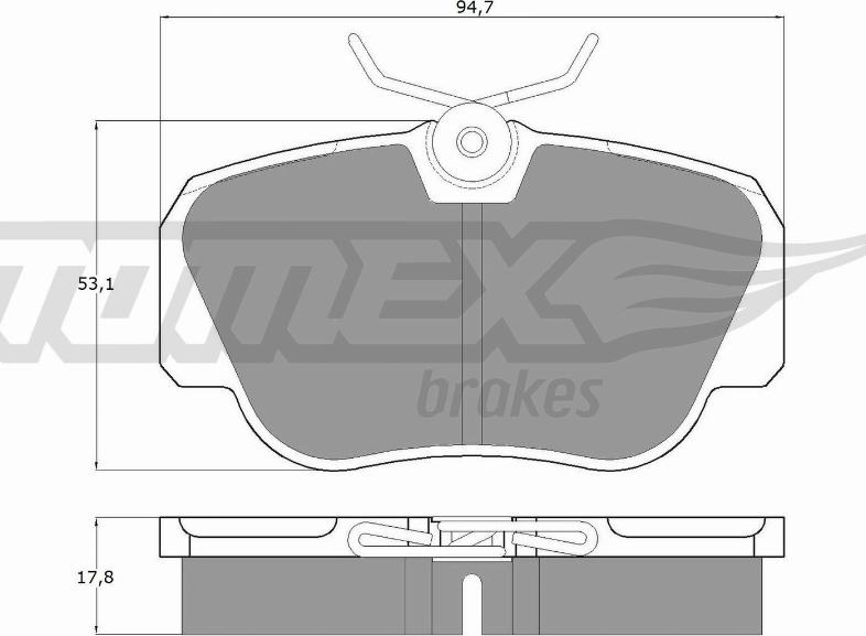 TOMEX brakes TX 10-38 - Fékbetétkészlet, tárcsafék www.parts5.com