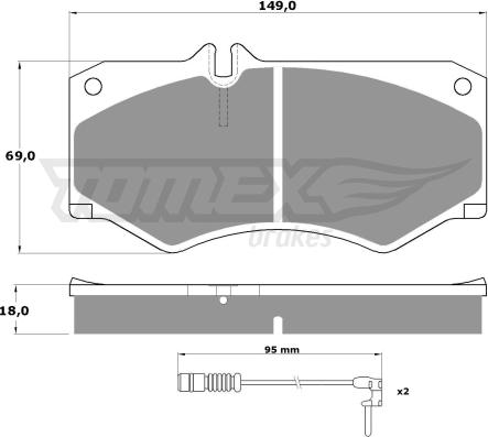 TOMEX brakes TX 10-201 - Brake Pad Set, disc brake www.parts5.com