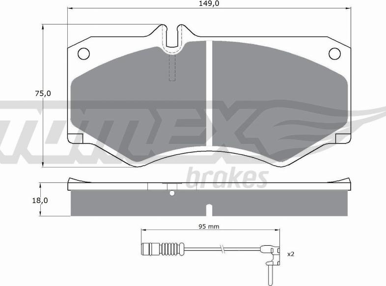 TOMEX brakes TX 10-201 - Fékbetétkészlet, tárcsafék www.parts5.com