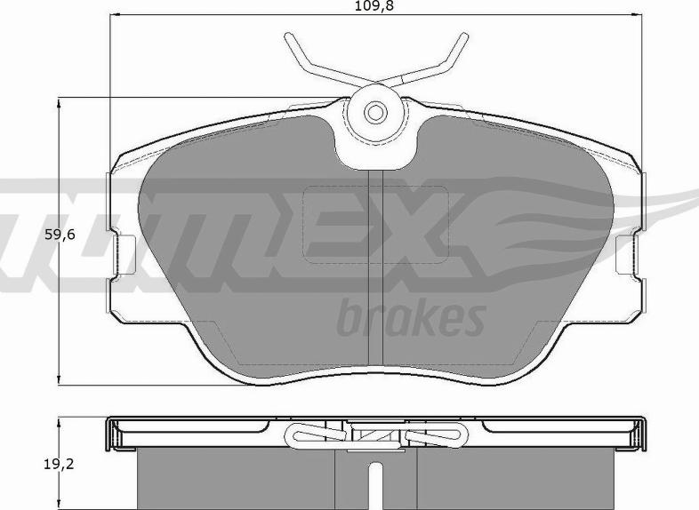 TOMEX brakes TX 10-21 - Komplet zavornih oblog, ploscne (kolutne) zavore www.parts5.com