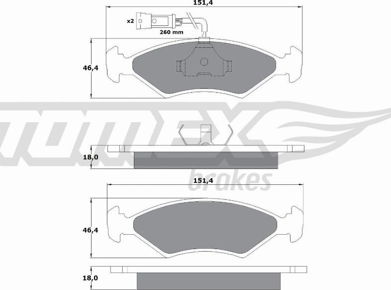 TOMEX brakes TX 10-281 - Juego de pastillas de freno www.parts5.com