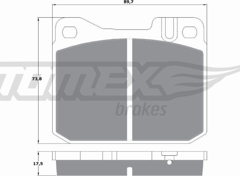 TOMEX brakes TX 10-222 - Komplet zavornih oblog, ploscne (kolutne) zavore www.parts5.com