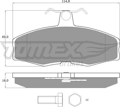 TOMEX brakes TX 10-272 - Jarrupala, levyjarru www.parts5.com