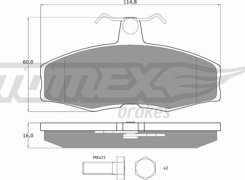 TOMEX brakes TX 10-272 - Set placute frana,frana disc www.parts5.com