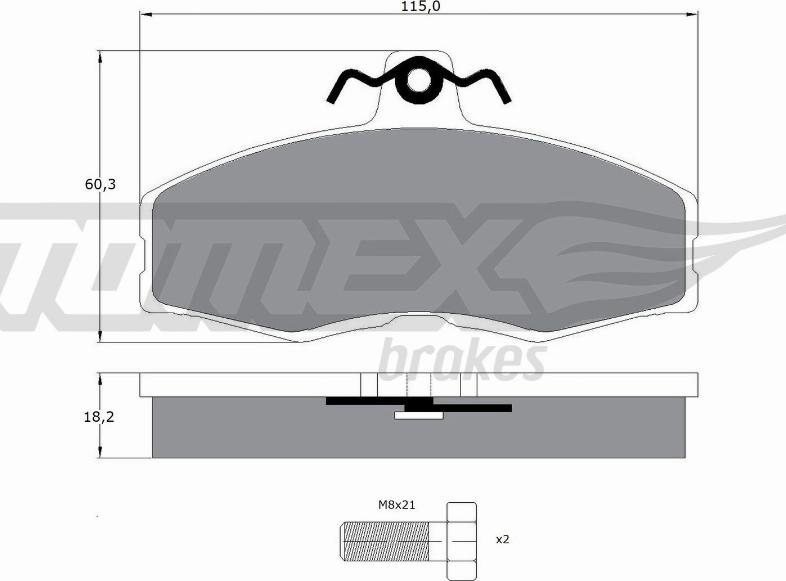 TOMEX brakes TX 10-27 - Σετ τακάκια, δισκόφρενα www.parts5.com