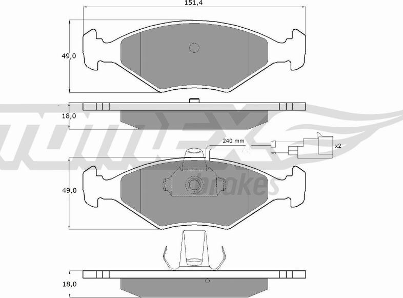 TOMEX brakes TX 10-794 - Set placute frana,frana disc www.parts5.com