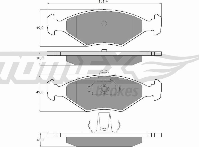 TOMEX brakes TX 10-793 - Set placute frana,frana disc www.parts5.com