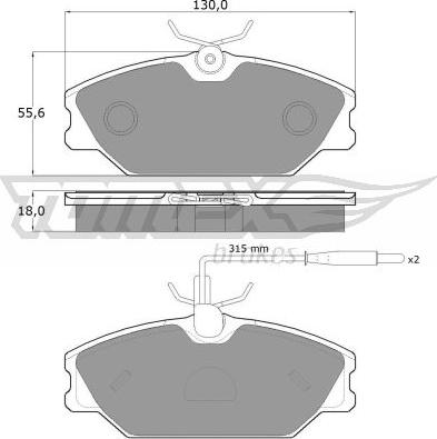 TOMEX brakes TX 10-76 - Bremsbelagsatz, Scheibenbremse www.parts5.com