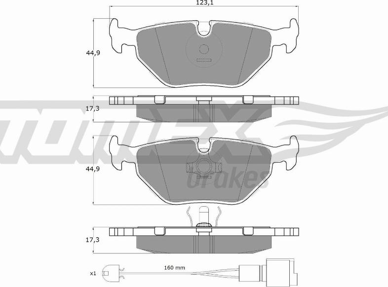 TOMEX brakes TX 10-701 - Brake Pad Set, disc brake parts5.com