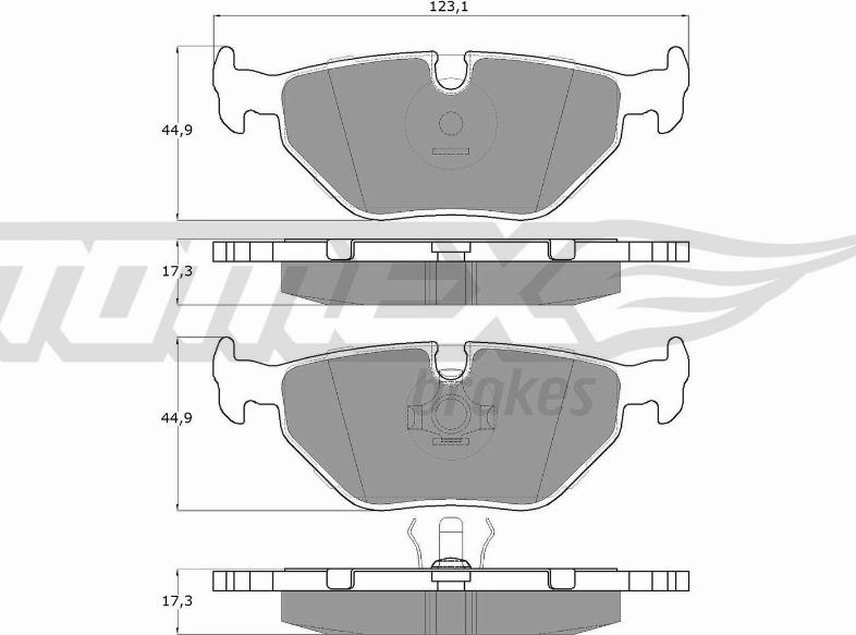 TOMEX brakes TX 10-70 - Sada brzdových platničiek kotúčovej brzdy www.parts5.com