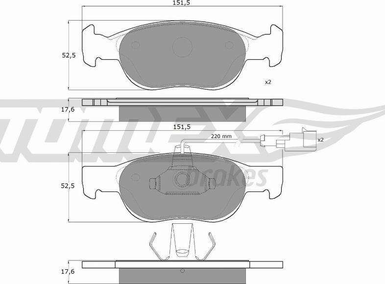 TOMEX brakes TX 10-711 - Juego de pastillas de freno www.parts5.com