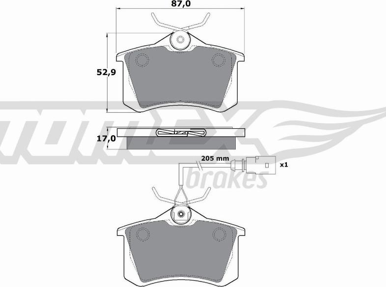 TOMEX brakes TX 10-782 - Komplet kočnih obloga, disk kočnica www.parts5.com