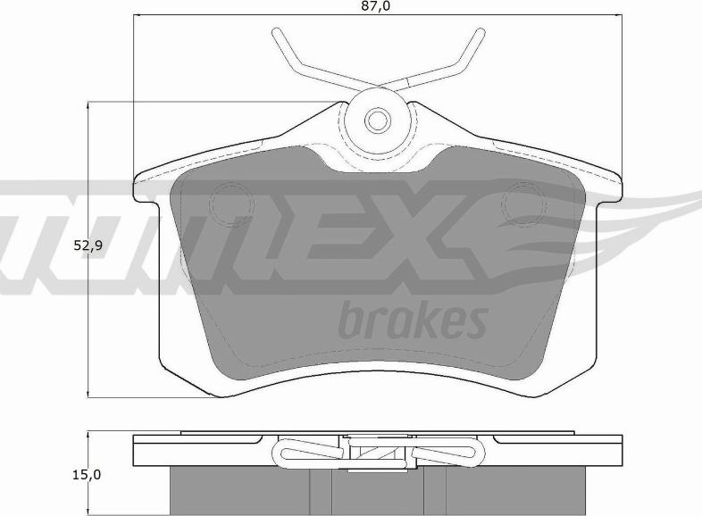 TOMEX brakes TX 10-78 - Piduriklotsi komplekt,ketaspidur www.parts5.com