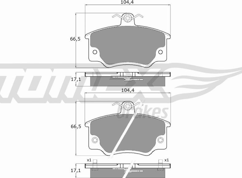 TOMEX brakes TX 10-73 - Fren balata seti, diskli fren www.parts5.com