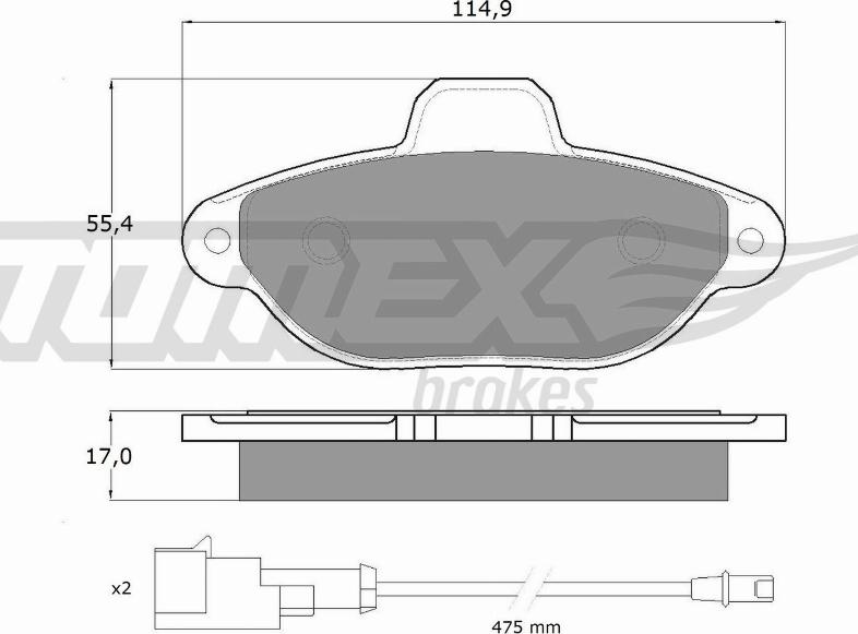 TOMEX brakes TX 10-721 - Set placute frana,frana disc www.parts5.com