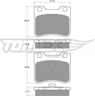 TOMEX brakes TX 11-96 - Brake Pad Set, disc brake www.parts5.com