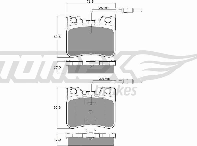 TOMEX brakes TX 11-98 - Тормозные колодки, дисковые, комплект www.parts5.com