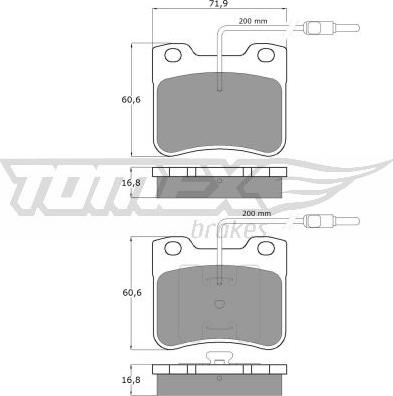 TOMEX brakes TX 11-97 - Brake Pad Set, disc brake www.parts5.com