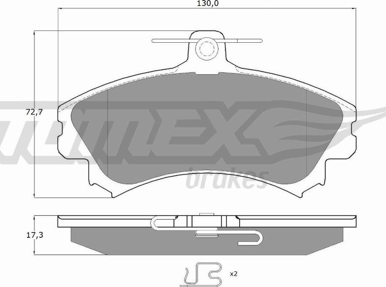 TOMEX brakes TX 11-521 - Set placute frana,frana disc www.parts5.com