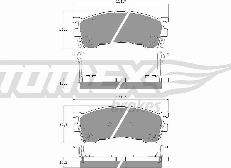 TOMEX brakes TX 11-02 - Set placute frana,frana disc www.parts5.com