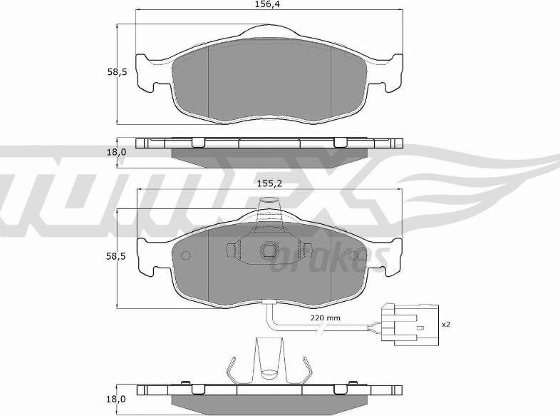 TOMEX brakes TX 11-191 - Komplet pločica, disk-kočnica www.parts5.com