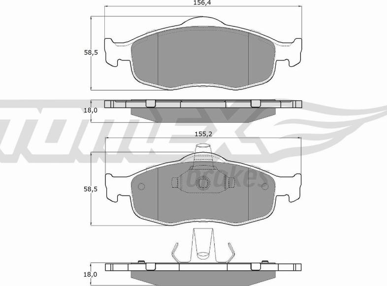 TOMEX brakes TX 11-19 - Set placute frana,frana disc www.parts5.com