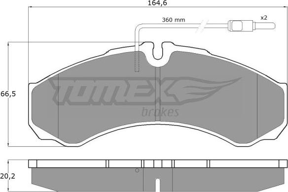 TOMEX brakes TX 11-111 - Тормозные колодки, дисковые, комплект www.parts5.com