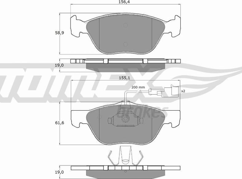 TOMEX brakes TX 11-84 - Set placute frana,frana disc www.parts5.com