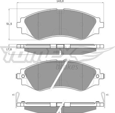 TOMEX brakes TX 11-80 - Brake Pad Set, disc brake www.parts5.com