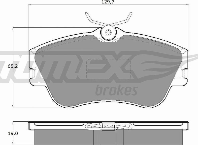 TOMEX brakes TX 11-82 - Sada brzdových destiček, kotoučová brzda www.parts5.com