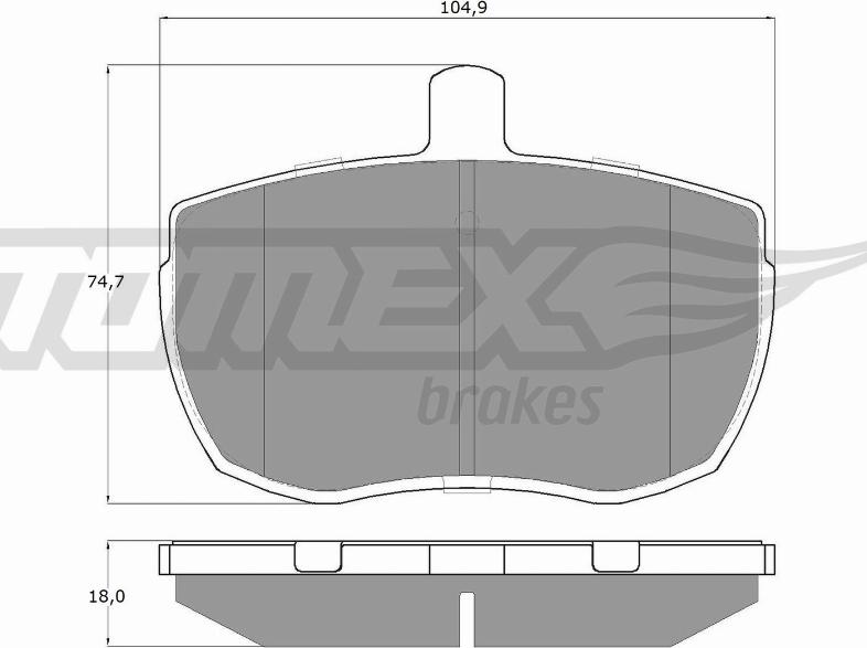 TOMEX brakes TX 11-21 - Тормозные колодки, дисковые, комплект www.parts5.com