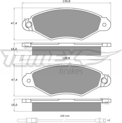 TOMEX brakes TX 11-751 - Тормозные колодки, дисковые, комплект www.parts5.com