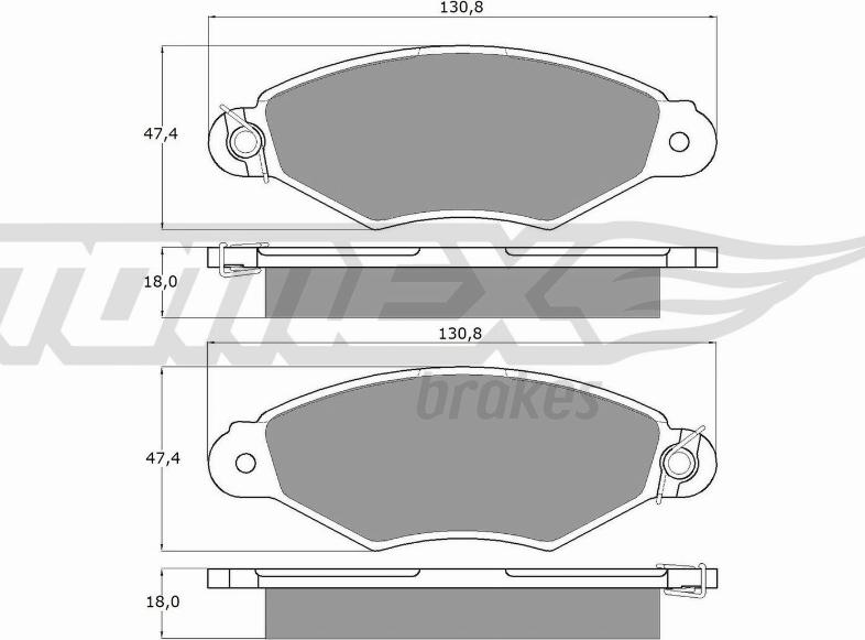 TOMEX brakes TX 11-75 - Тормозные колодки, дисковые, комплект www.parts5.com