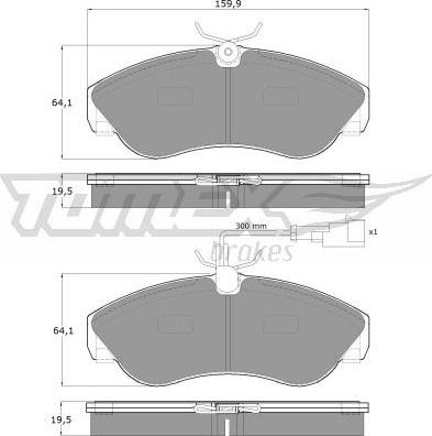 TOMEX brakes TX 11-731 - Тормозные колодки, дисковые, комплект www.parts5.com