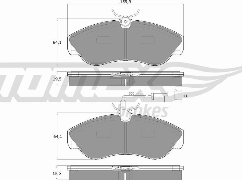 TOMEX brakes TX 11-731 - Тормозные колодки, дисковые, комплект www.parts5.com