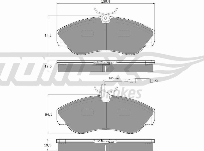 TOMEX brakes TX 11-73 - Fékbetétkészlet, tárcsafék www.parts5.com