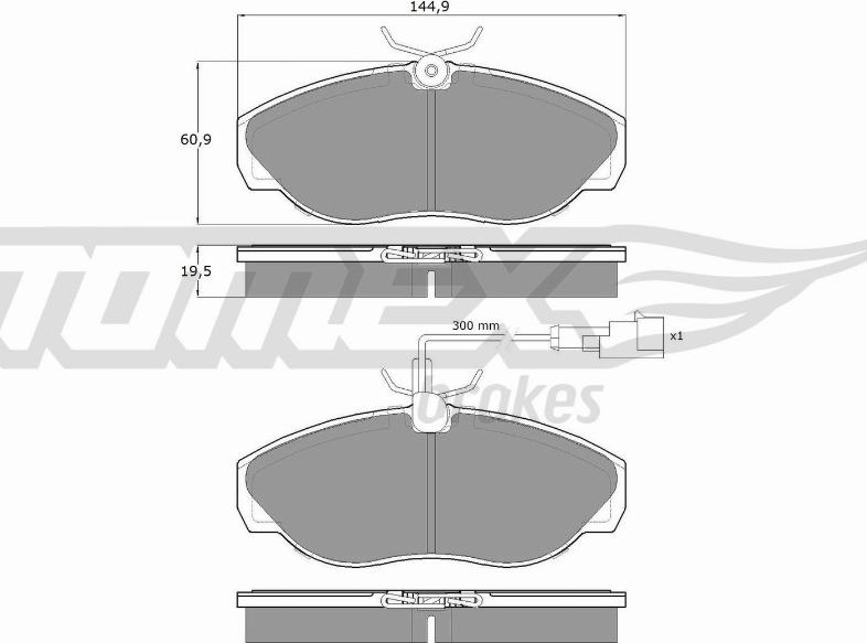 TOMEX brakes TX 11-721 - Тормозные колодки, дисковые, комплект www.parts5.com