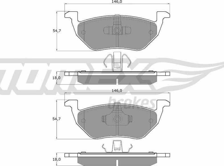 TOMEX brakes TX 18-95 - Set placute frana,frana disc www.parts5.com