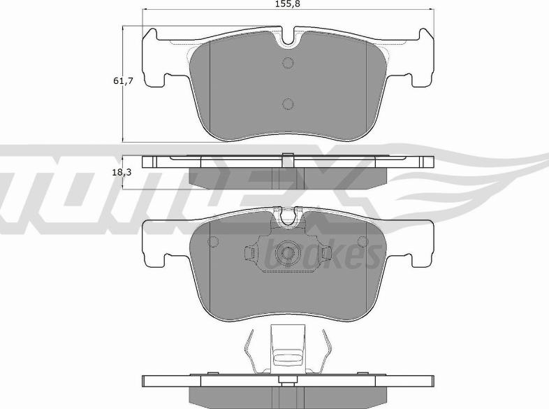 TOMEX brakes TX 18-45 - Brake Pad Set, disc brake parts5.com