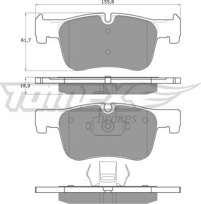 TOMEX brakes TX 18-45 - Brake Pad Set, disc brake www.parts5.com