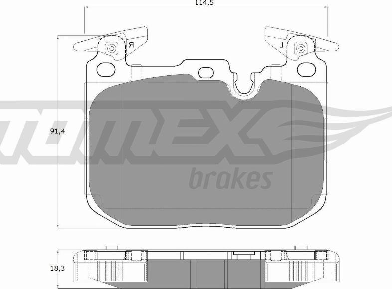 TOMEX brakes TX 18-48 - Brake Pad Set, disc brake www.parts5.com