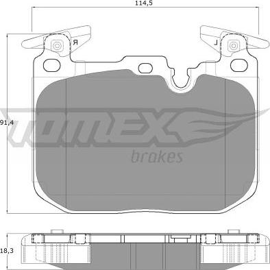 TOMEX brakes TX 18-48 - Brake Pad Set, disc brake www.parts5.com