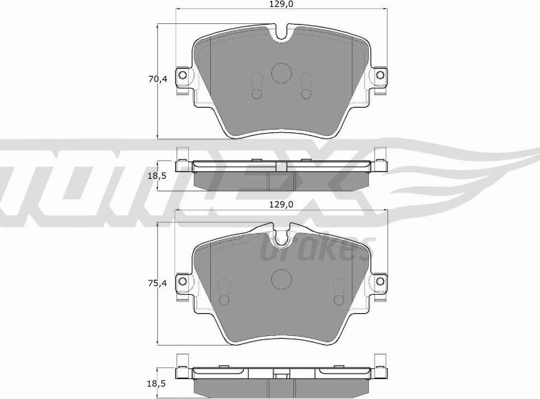 TOMEX brakes TX 18-43 - Brake Pad Set, disc brake www.parts5.com