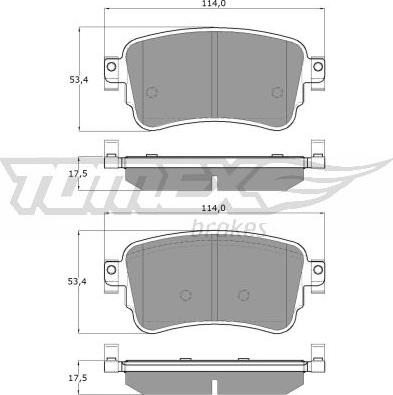 TOMEX brakes TX 18-64 - Brake Pad Set, disc brake www.parts5.com