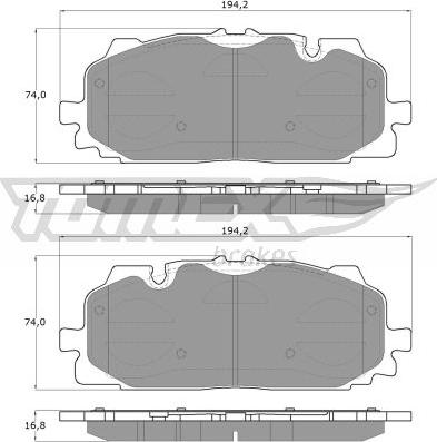 TOMEX brakes TX 18-60 - Brake Pad Set, disc brake www.parts5.com