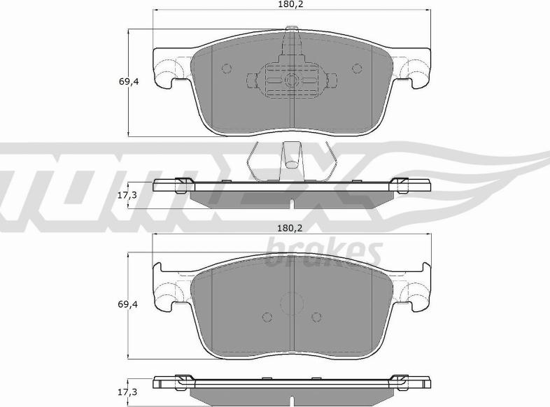 TOMEX brakes TX 18-63 - Set placute frana,frana disc www.parts5.com