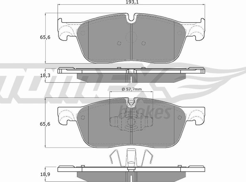 TOMEX brakes TX 18-151 - Brake Pad Set, disc brake www.parts5.com